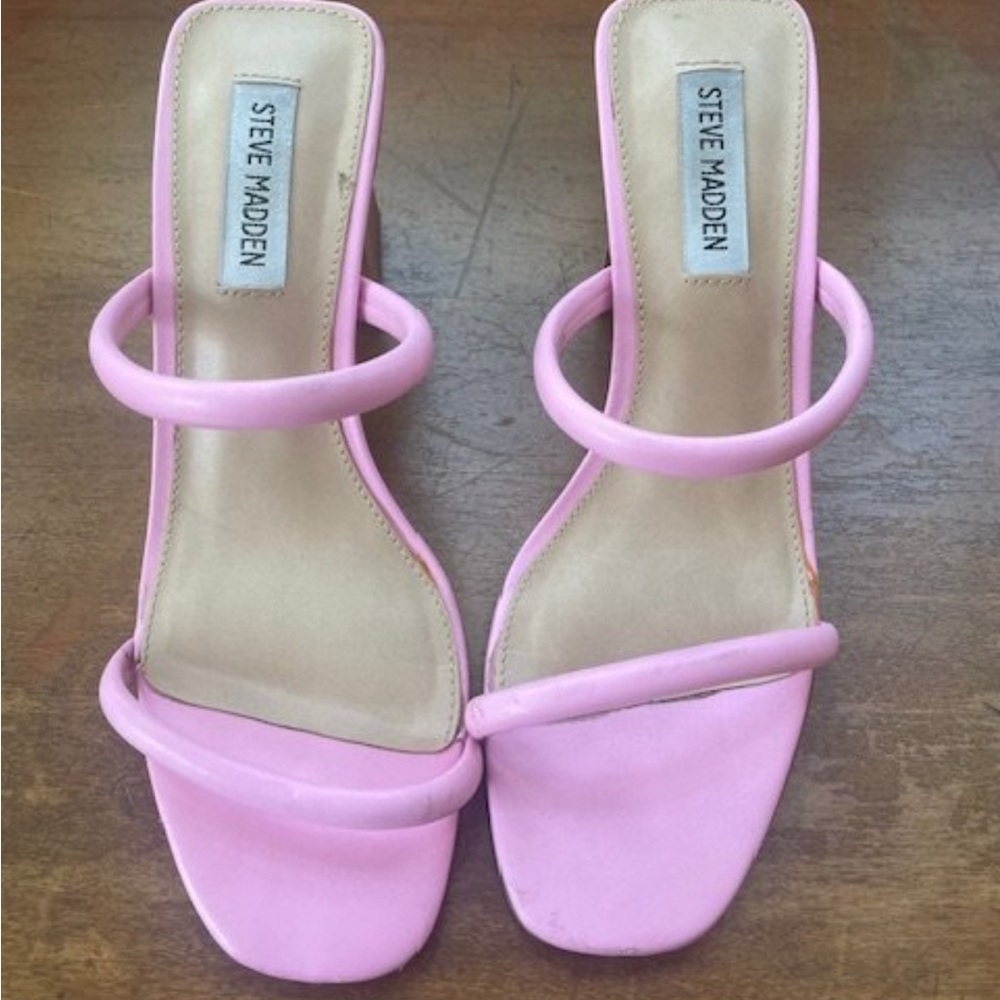 Steve Madden Light Pink Double Strap Heels
